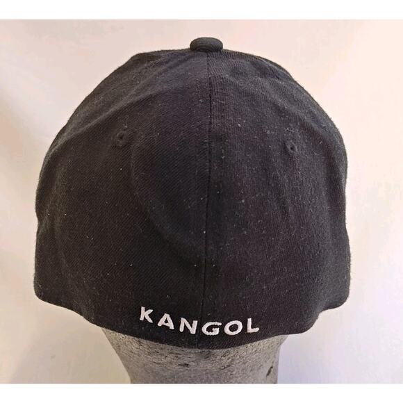 Kangol Black Hat Fitted OSFA Wool Vintage OG Original Kangol Blue Baseball Cap - Picture 3 of 8